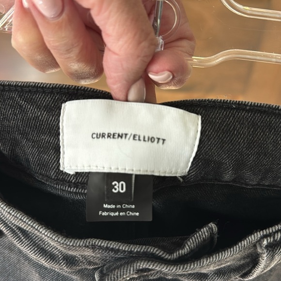 Current/Elliott 'The Wide Leg' jeans Women’s 30 black wash Carpenter pants - Picture 6 of 11
